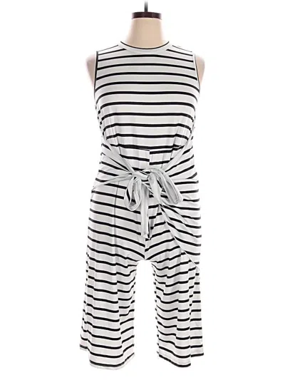 Pre-owned Shein Curve Jumpsuit In White