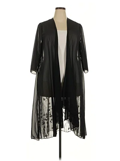 Pre-owned Shein Curve Kimono In Black