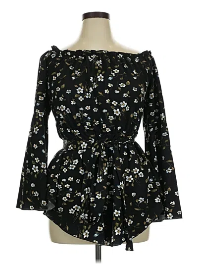 Pre-owned Shein Curve Kimono In Black