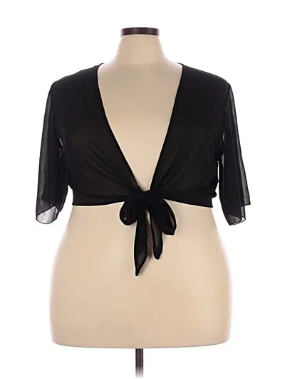 Pre-owned Shein Curve Kimono In Black