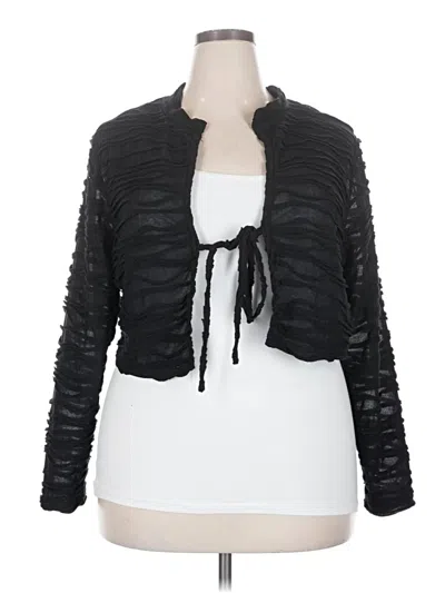 Pre-owned Shein Curve Kimono In Black