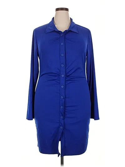 Pre-owned Shein Curve Kimono In Blue