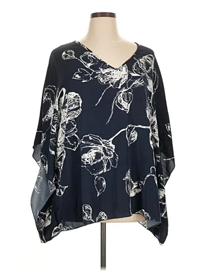 Pre-owned Shein Curve Kimono In Blue