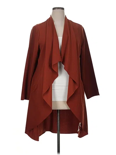 Pre-owned Shein Curve Kimono In Burgundy
