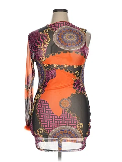 Pre-owned Shein Curve Kimono In Orange
