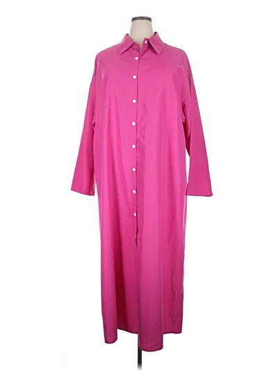Pre-owned Shein Curve Kimono In Pink