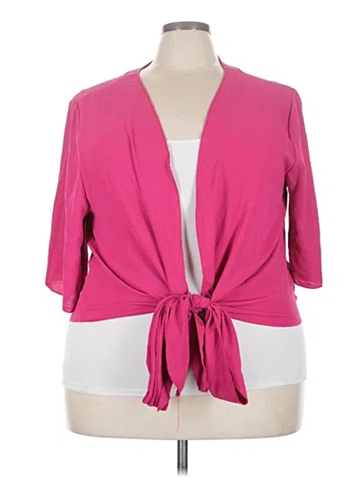 Pre-owned Shein Curve Kimono In Pink