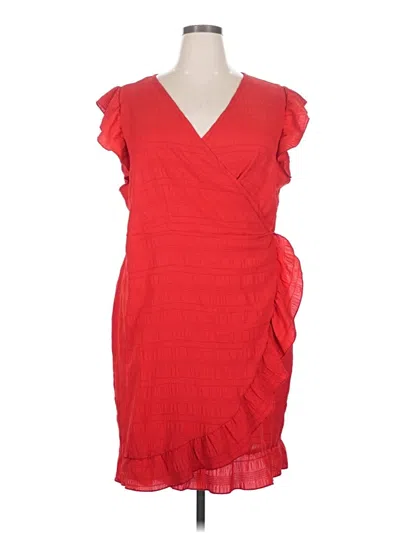 Pre-owned Shein Curve Kimono In Red