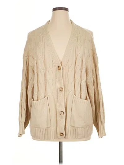Pre-owned Shein Curve Kimono In Tan