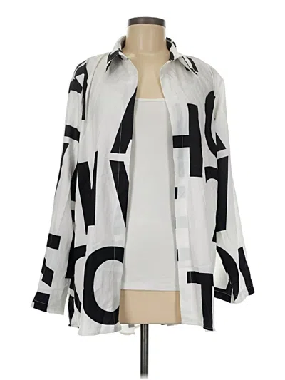 Pre-owned Shein Curve Kimono In White