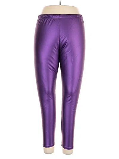 Pre-owned Shein Curve Leggings In Purple