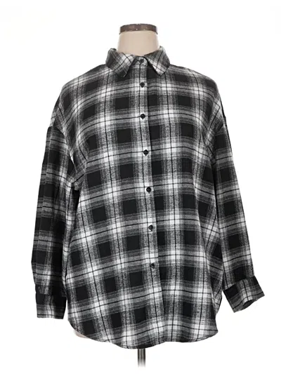 Pre-owned Shein Curve Long Sleeve Blouse In Black