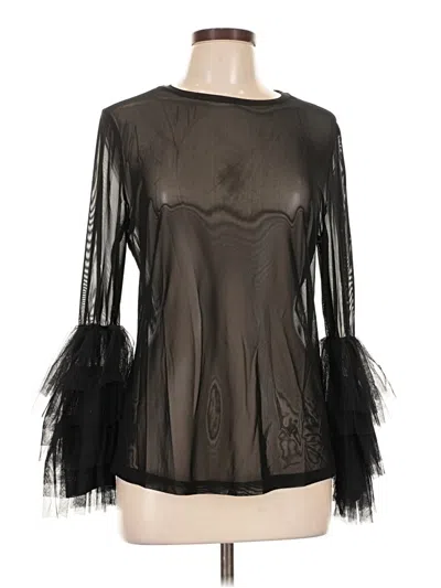 Pre-owned Shein Curve Long Sleeve Blouse In Black
