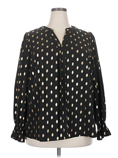 Pre-owned Shein Curve Long Sleeve Blouse In Black