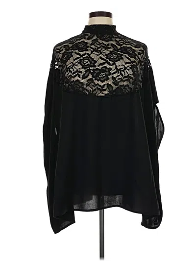 Pre-owned Shein Curve Long Sleeve Blouse In Black