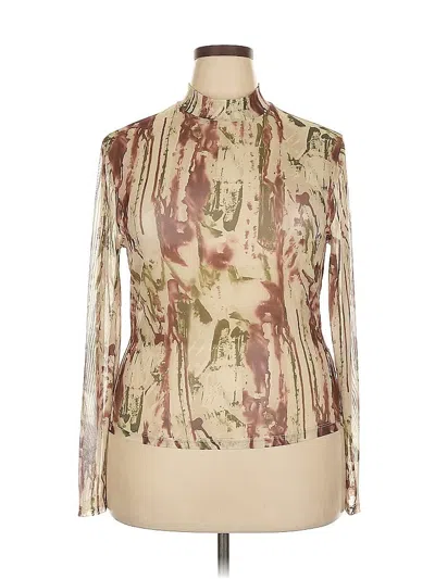 Pre-owned Shein Curve Long Sleeve Blouse In Brown