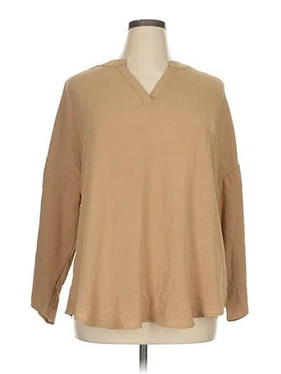 Pre-owned Shein Curve Long Sleeve Blouse In Brown