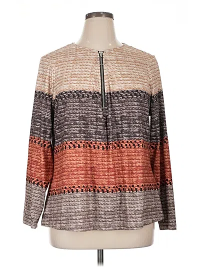 Pre-owned Shein Curve Long Sleeve Blouse In Gray