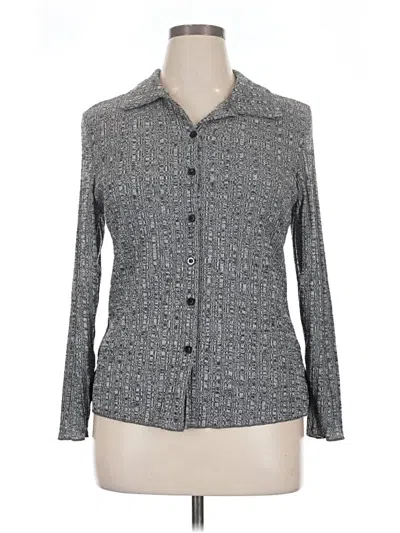 Pre-owned Shein Curve Long Sleeve Blouse In Gray