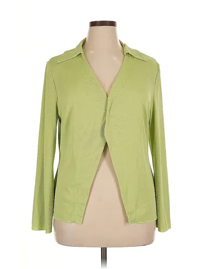 Pre-owned Shein Curve Long Sleeve Blouse In Green