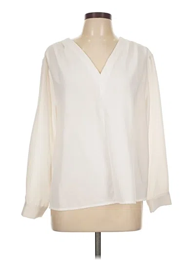 Pre-owned Shein Curve Long Sleeve Blouse In Ivory