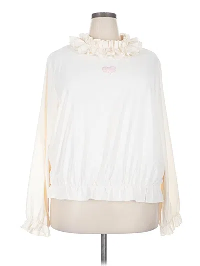 Pre-owned Shein Curve Long Sleeve Blouse In Ivory