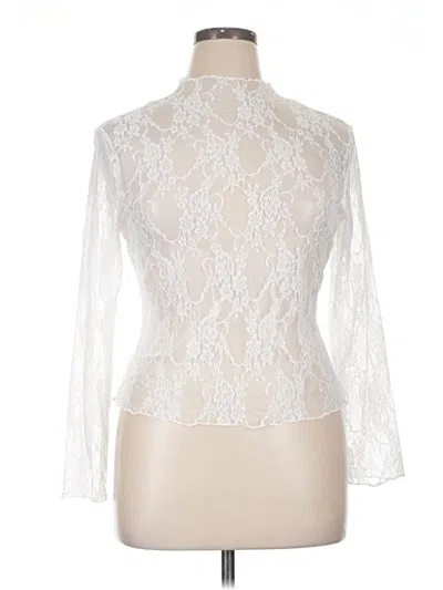 Pre-owned Shein Curve Long Sleeve Blouse In Ivory