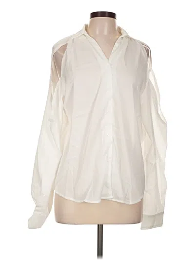 Pre-owned Shein Curve Long Sleeve Blouse In Ivory