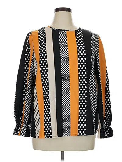 Pre-owned Shein Curve Long Sleeve Blouse In Orange