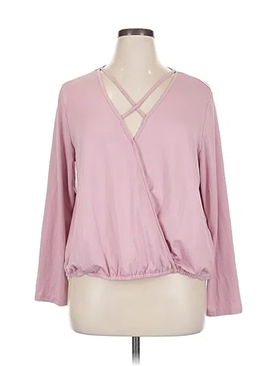 Pre-owned Shein Curve Long Sleeve Blouse In Pink