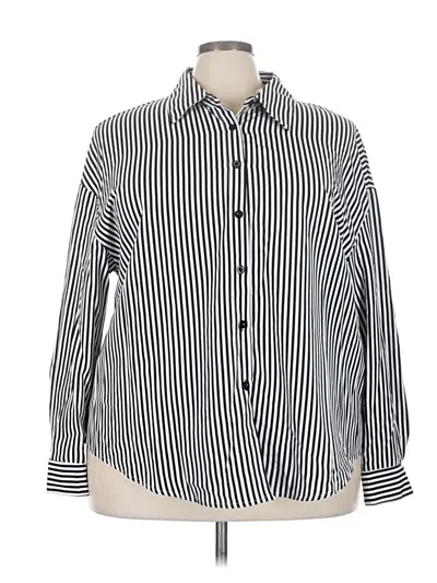 Pre-owned Shein Curve Long Sleeve Blouse In Silver