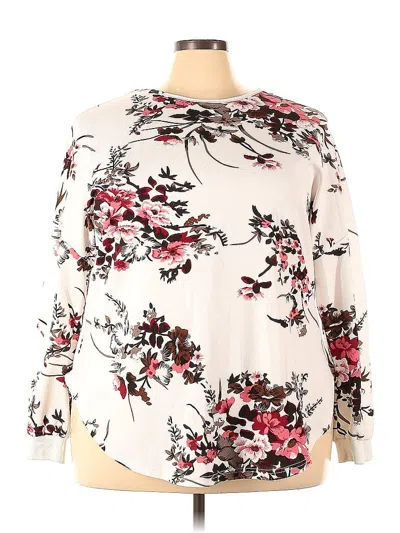 Pre-owned Shein Curve Long Sleeve Blouse In White