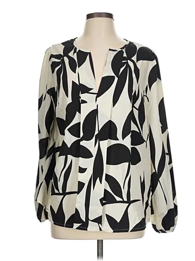 Pre-owned Shein Curve Long Sleeve Blouse In White