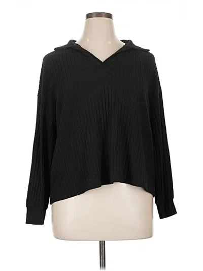 Pre-owned Shein Curve Long Sleeve Top Black Cowl Neck Tops