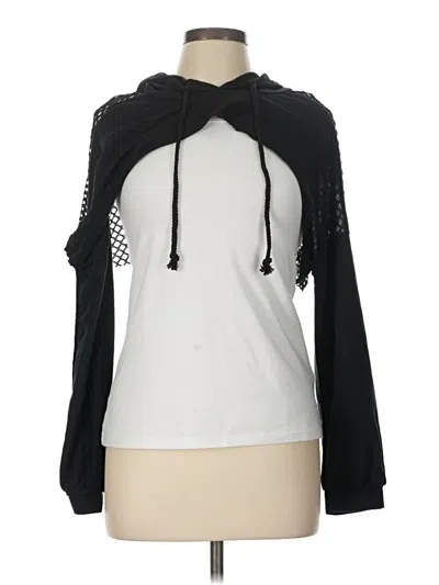 Pre-owned Shein Curve Long Sleeve Top Black Cowl Neck Tops