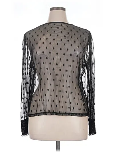 Pre-owned Shein Curve Long Sleeve Top Black Mock Neckline Tops