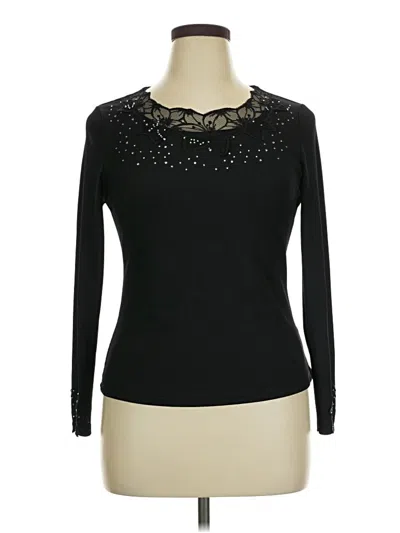 Pre-owned Shein Curve Long Sleeve T-shirt In Black