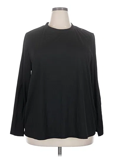 Pre-owned Shein Curve Long Sleeve T-shirt In Black