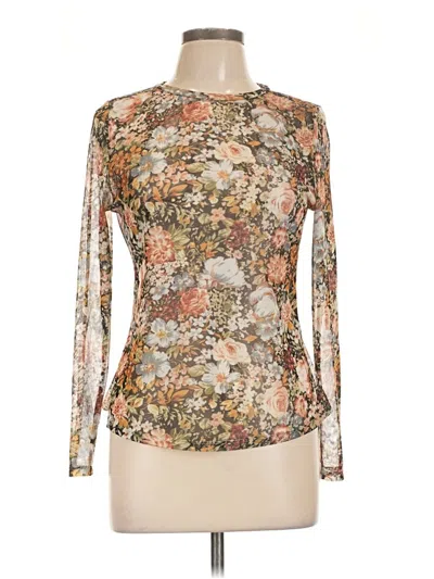 Pre-owned Shein Curve Long Sleeve T-shirt In Gold