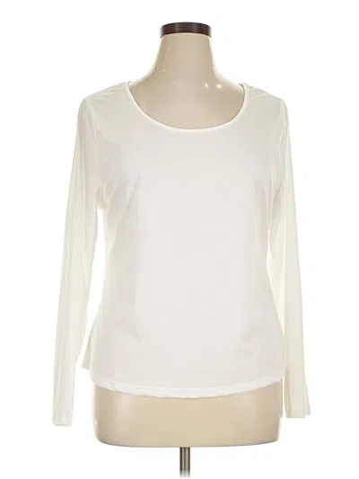 Pre-owned Shein Curve Long Sleeve T-shirt In Ivory