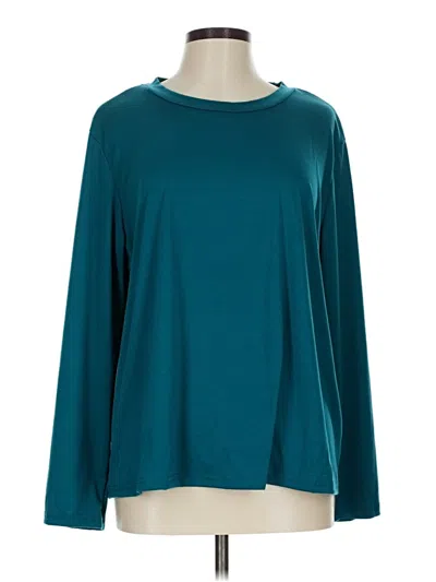 Pre-owned Shein Curve Long Sleeve T-shirt In Teal