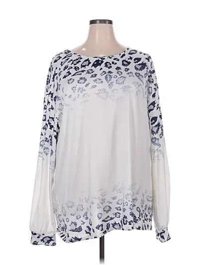 Pre-owned Shein Curve Long Sleeve T-shirt In White