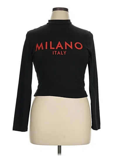 Pre-owned Shein Curve Long Sleeve Turtleneck In Black