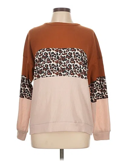 Pre-owned Shein Curve Long Sleeve Turtleneck In Brown