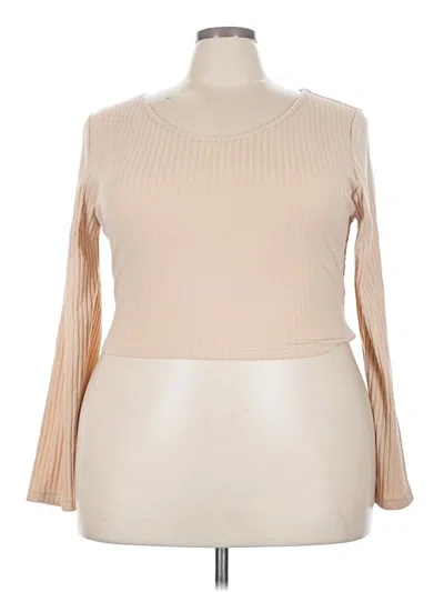 Pre-owned Shein Curve Long Sleeve Turtleneck In Tan