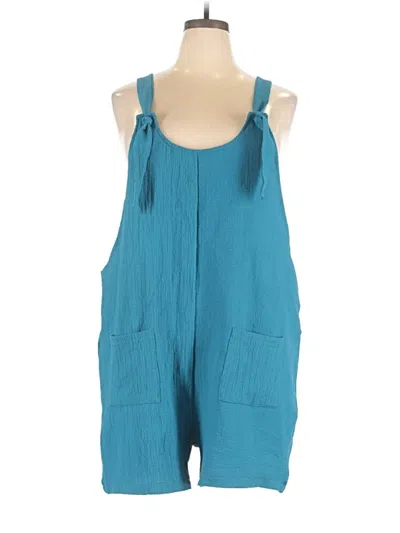 Pre-owned Shein Curve Overalls In Blue