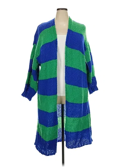 Pre-owned Shein Curve Poncho In Green