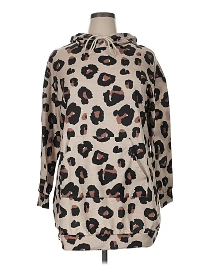 Pre-owned Shein Curve Poncho In Tan