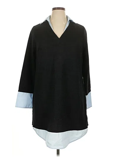 Pre-owned Shein Curve Pullover Sweater In Black