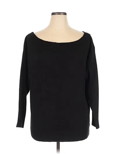 Pre-owned Shein Curve Pullover Sweater In Black